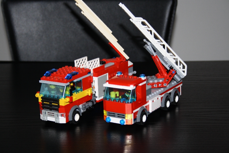 MOC Lego City fire engine and hose tender trailer - LEGO ...
