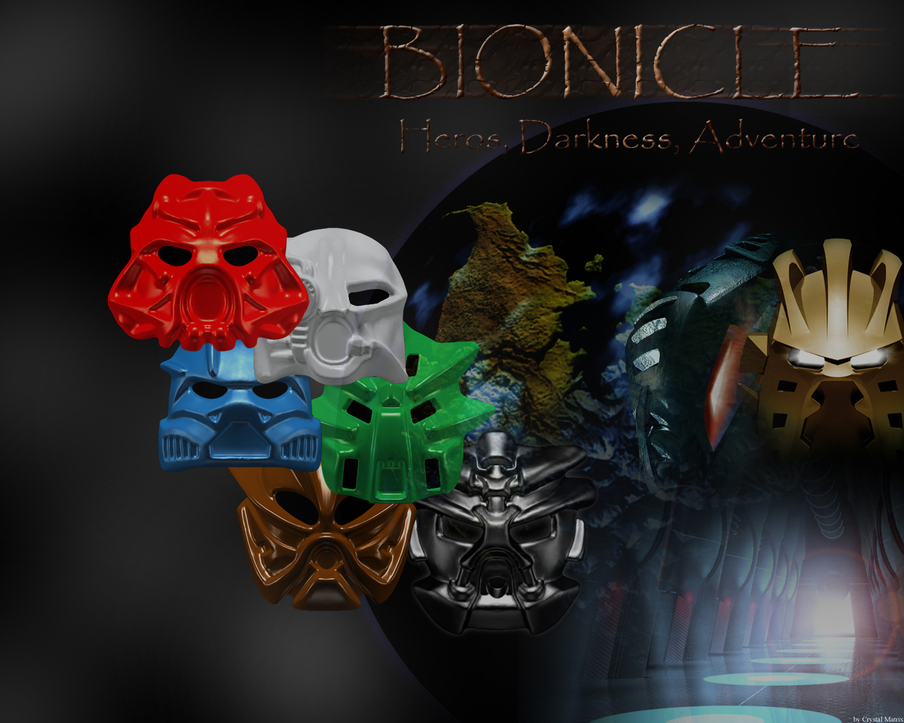 Bionicle, wallpaper, paper, hallway, forum, crystal, world, gallery, matrix