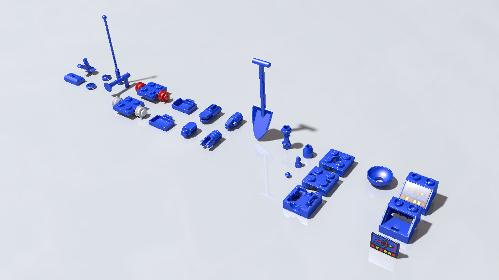 Tile 2 x 2 with Spyrius Machinery Pattern LEGO **Two per Lot** 3068bp51