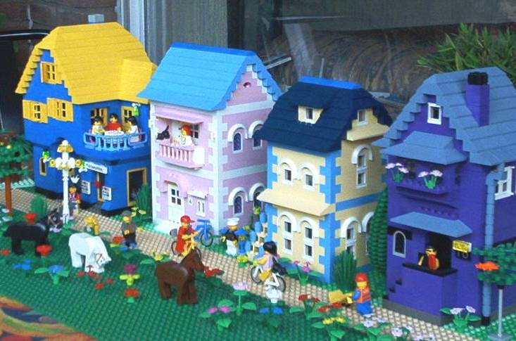 pink LEGO house