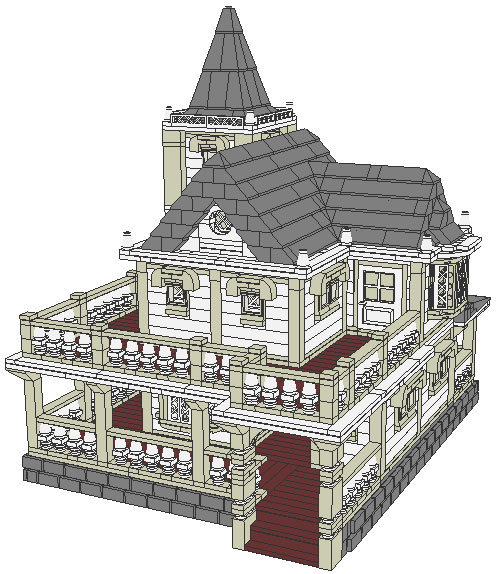 victorian house. victorian house with