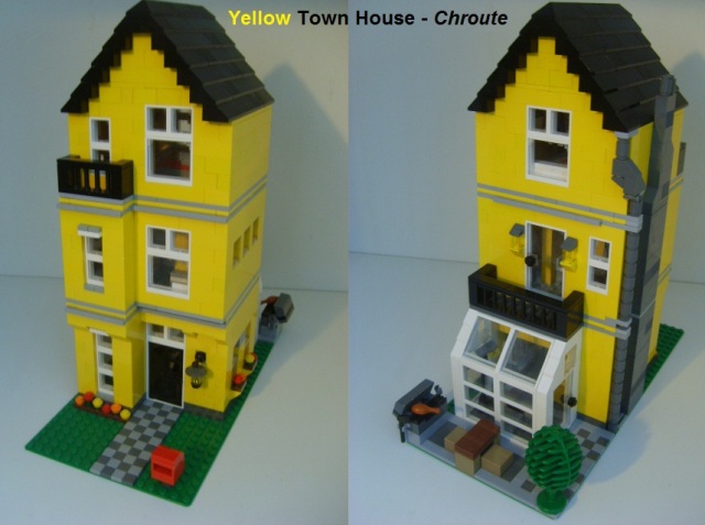 Custom Lego Dark Tan & Light Yellow Stairs 7x4x6 30134 city town house MOC