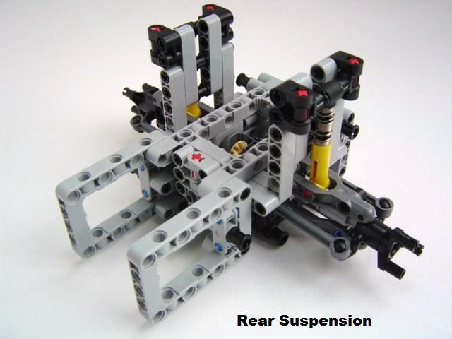 LEGO Technic 4 x Wishbone Suspension Arm Liftarm Bracket Frame GREY 