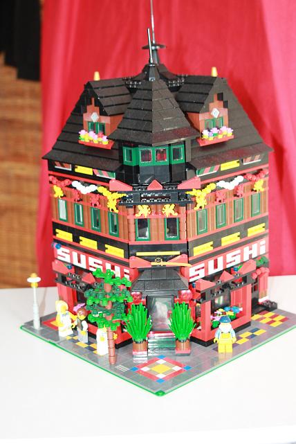 Moc Sushi Bar Modular Building Bricksterdam Lego Town