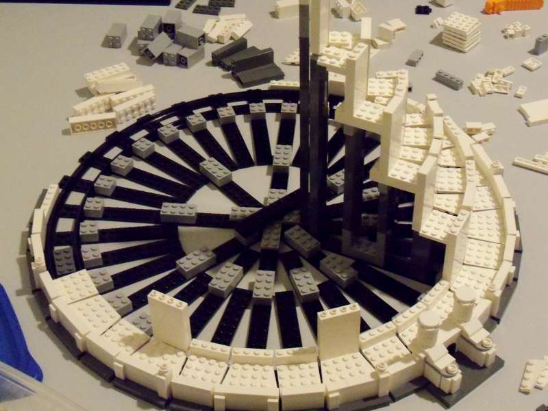 Final build of epic microscale Minas Tirith for Brickcon 2014