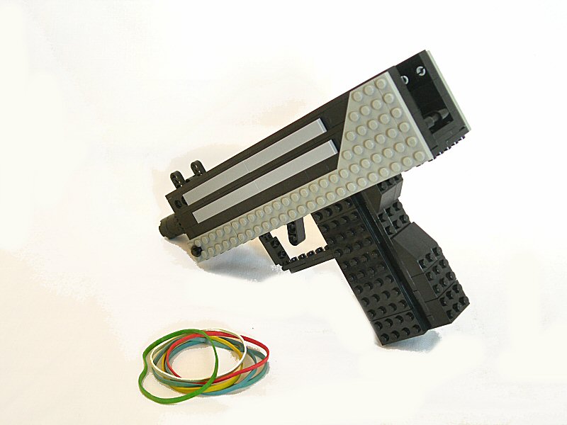 Simple lego rubber band gun instructions