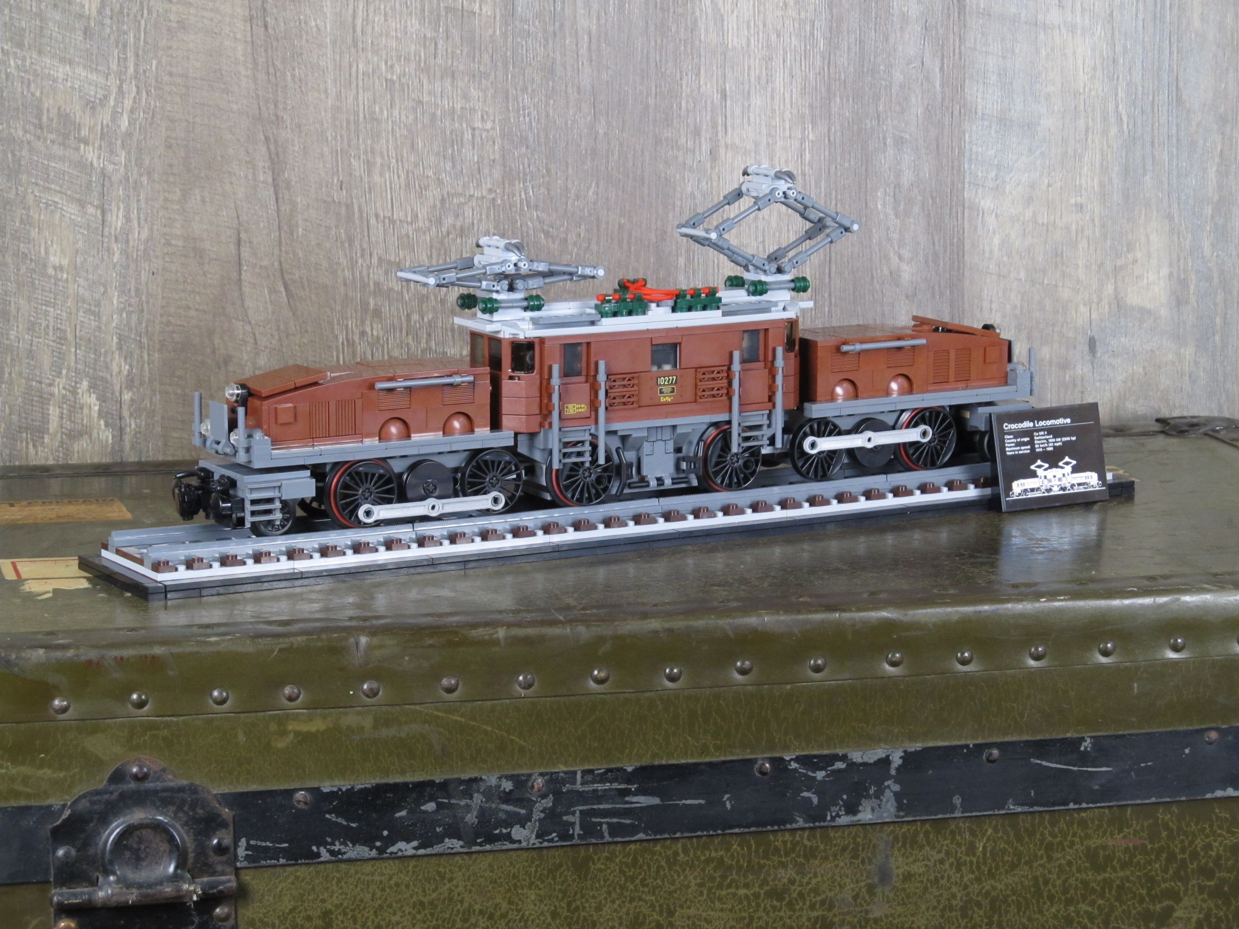 Modifikation für Lego 10277 Krokodil crocodile Lokomotive 