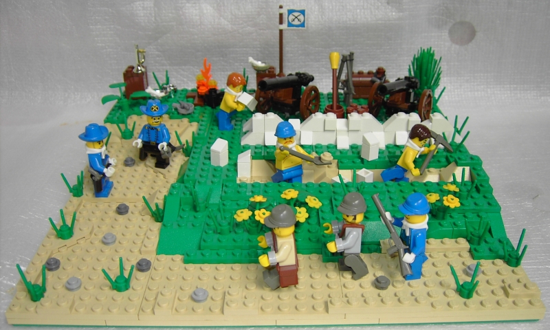 Camp retranché en briques Lego par Regolo59