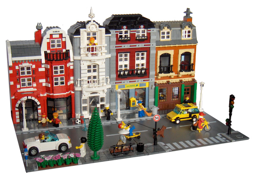 MOC : brown and grey modular buildings - LEGO Town - Eurobricks Forums
